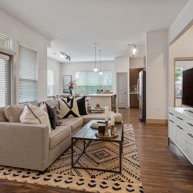 Creekside at Crabtree - Large Apartment Living Room