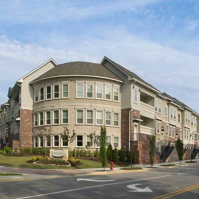 Creekside at Crabtree - Crossroad Outside of Apartments