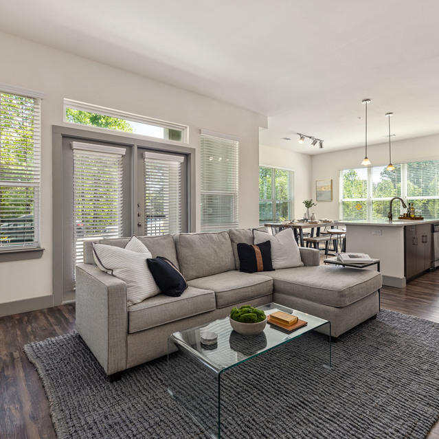 Creekside at Crabtree - Apartment Entrance from the Modern Living Room