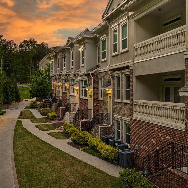 Creekside at Crabtree - Apartment Exterior at Dusk